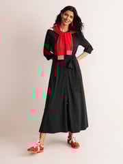 Boden Berry Black Petite Twisted Waist Jersey Dress - Image 1 of 2
