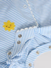 Multi Floral and Stripe Print Baby 100% Cotton Rompers 3 Pack - Image 12 of 12