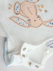 Multi Printed Floral Bunny Rompers 3 Pack - Image 9 of 11