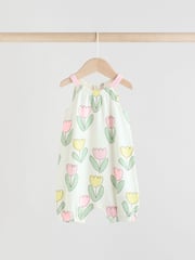 Pink and White Printed Fruit Baby Strappy Rompers 3 Pack - Image 3 of 11