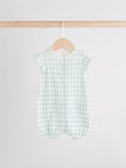 Multi Pastel Animal Print Baby 100% Cotton Rompers 3 Pack - Image 3 of 11