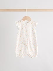Multi Pastel Animal Print Baby 100% Cotton Rompers 3 Pack - Image 4 of 11