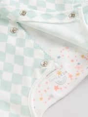 Multi Pastel Animal Print Baby 100% Cotton Rompers 3 Pack - Image 9 of 11