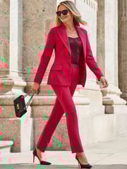 Sosandar Red Petite Tailored Blazer - Image 1 of 5