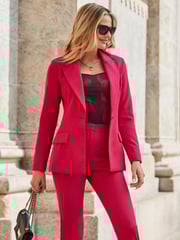 Sosandar Red Petite Tailored Blazer - Image 2 of 5