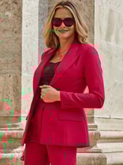 Sosandar Red Petite Tailored Blazer - Image 3 of 5