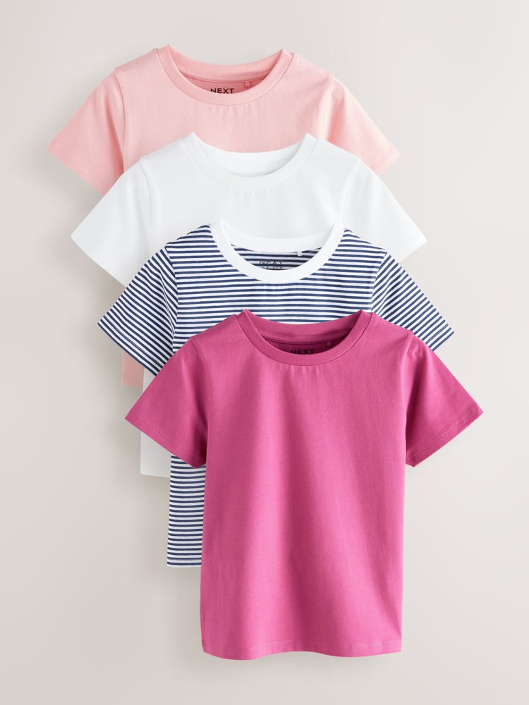 Pink T-Shirts 4 Pack (3-16yrs) - Image 1 of 11