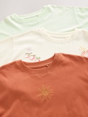 Green/Orange/White 100% Cotton Motif T-Shirts 3 Pack (3-16yrs) - Image 10 of 12