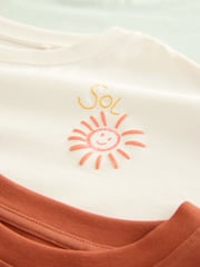 Green/Orange/White 100% Cotton Motif T-Shirts 3 Pack (3-16yrs) - Image 11 of 12