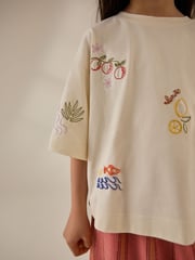 Green/Orange/White 100% Cotton Motif T-Shirts 3 Pack (3-16yrs) - Image 5 of 12