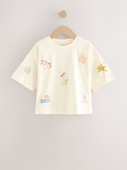 Green/Orange/White 100% Cotton Motif T-Shirts 3 Pack (3-16yrs) - Image 8 of 12