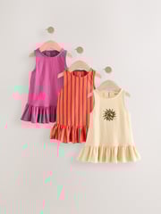 Purple/Ecru 100% Cotton Sequin Peplum Frill Vest (3-16yrs) - Image 1 of 7