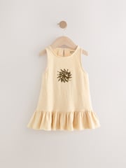 Purple/Ecru 100% Cotton Sequin Peplum Frill Vest (3-16yrs) - Image 2 of 7