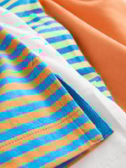 Bright Orange Stripe Oversized T-Shirts 4 Pack (3-16yrs) - Image 7 of 9