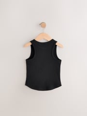 Black/White/Grey Rib Vest 3 Pack (3-16yrs) - Image 5 of 7