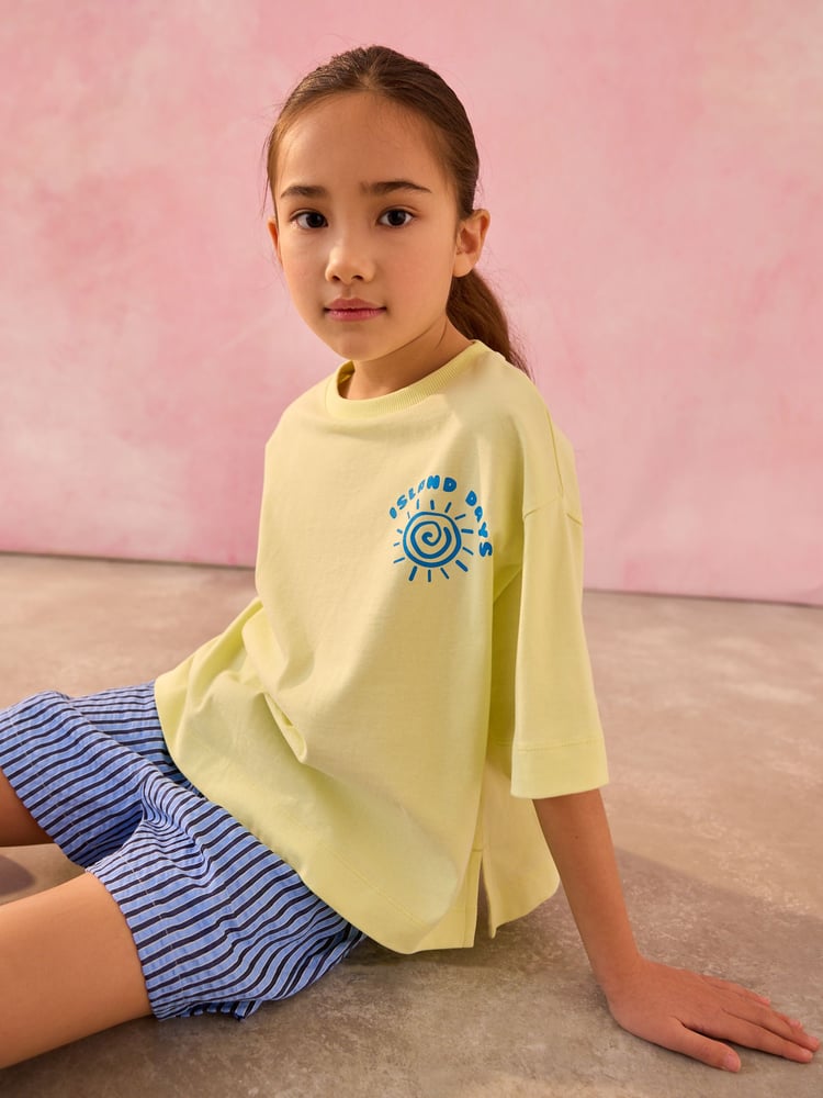 Multi Pastel Sun Graphic 100% Cotton T-Shirts 5 Pack (3-16yrs) - Image 12 of 12