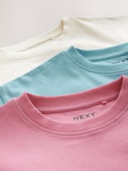 Pink/Blue/White Beach Slogan Oversized T-Shirts 3 Pack (3-16yrs) - Image 6 of 6