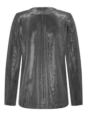 JDY Grey Long Sleeve Shimmer Party Suit Blazer - Image 4 of 4