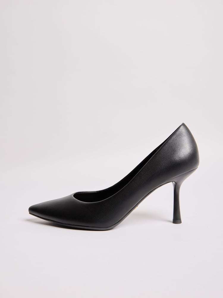 Lipsy Black Wide Fit Mid Heel Faux Leather Courts - Image 5 of 5