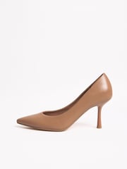 Lipsy Nude Wide Fit Mid Heel Faux Leather Courts - Image 6 of 6