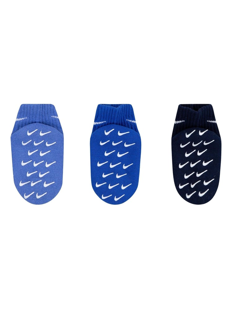 Nike Blue Polar Infant Gripper Socks 3 Pack - Image 2 of 5