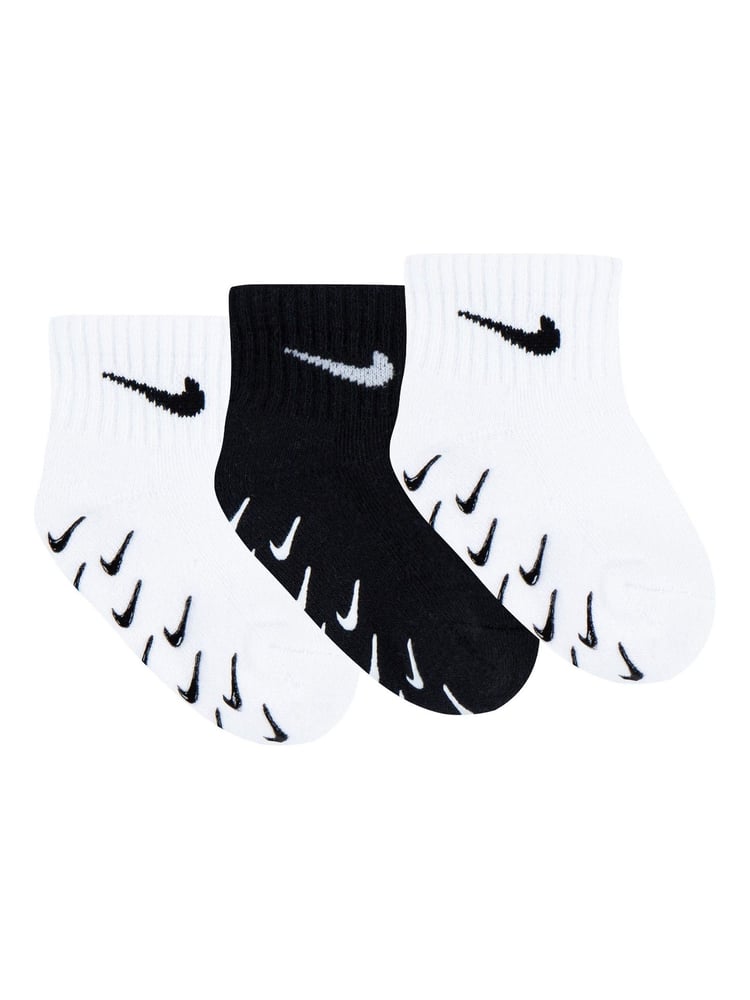 Nike White Infant Gripper Socks 3 Pack - Image 1 of 5