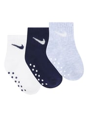 Nike Cobalt Blue Heather Infant Gripper Socks 3 Pack - Image 3 of 7