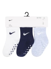 Nike Cobalt Blue Heather Infant Gripper Socks 3 Pack - Image 4 of 7