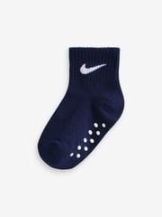 Nike Cobalt Blue Heather Infant Gripper Socks 3 Pack - Image 6 of 7