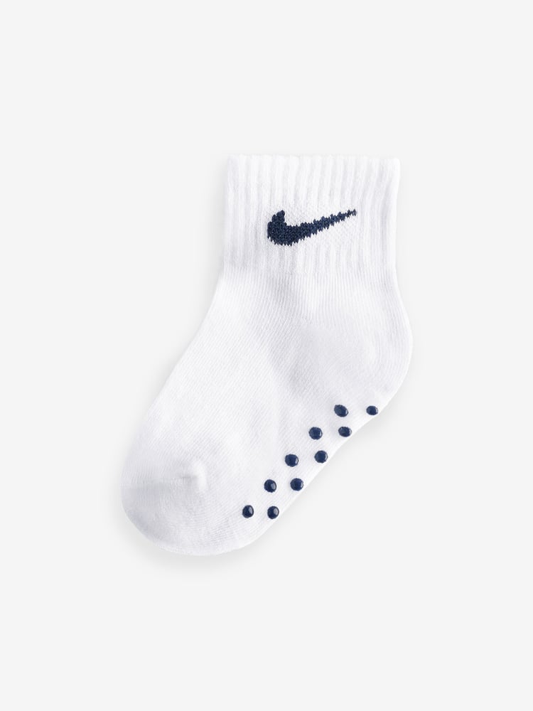 Nike Cobalt Blue Heather Infant Gripper Socks 3 Pack - Image 7 of 7
