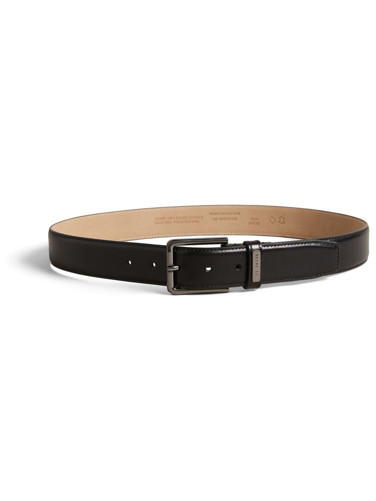 Ted Baker Black Wizerd Double Keeper Leather Belt - Image 1 of 5