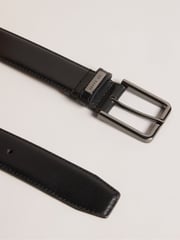Ted Baker Black Wizerd Double Keeper Leather Belt - Image 3 of 5