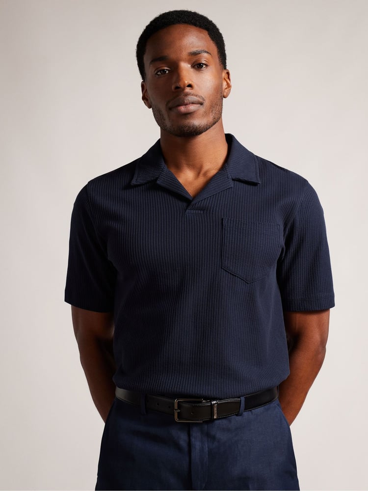 Ted Baker Black Wizerd Double Keeper Leather Belt - Image 5 of 5