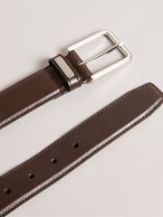 Ted Baker Brown Wizerd Double Keeper Leather Belt - Image 3 of 4