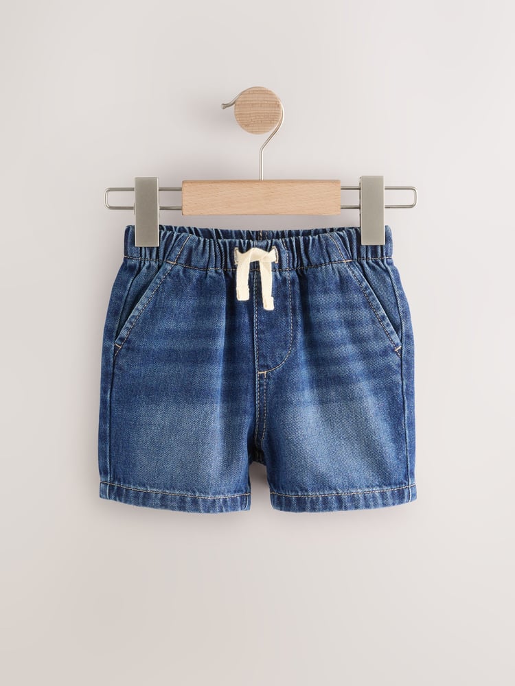 Light/Mid Blue Denim Pull On Shorts 2 Pack (3mths-7yrs) - Image 2 of 6