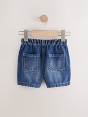 Light/Mid Blue Denim Pull On Shorts 2 Pack (3mths-7yrs) - Image 3 of 6