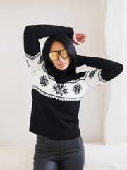 The Little Tailor Snowflake Slim Fit Christmas Jumper - Image 1 of 6