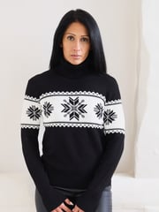 The Little Tailor Snowflake Slim Fit Christmas Jumper - Image 2 of 6