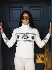 The Little Tailor Snowflake Slim Fit Christmas Jumper - Image 1 of 8