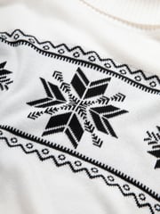 The Little Tailor Snowflake Slim Fit Christmas Jumper - Image 7 of 8