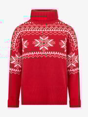The Little Tailor Snowflake Chunky Knit Slouch Christmas Jumper - Image 2 of 5