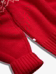 The Little Tailor Snowflake Chunky Knit Slouch Christmas Jumper - Image 4 of 5