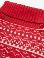 The Little Tailor Snowflake Chunky Knit Slouch Christmas Jumper - Image 5 of 5