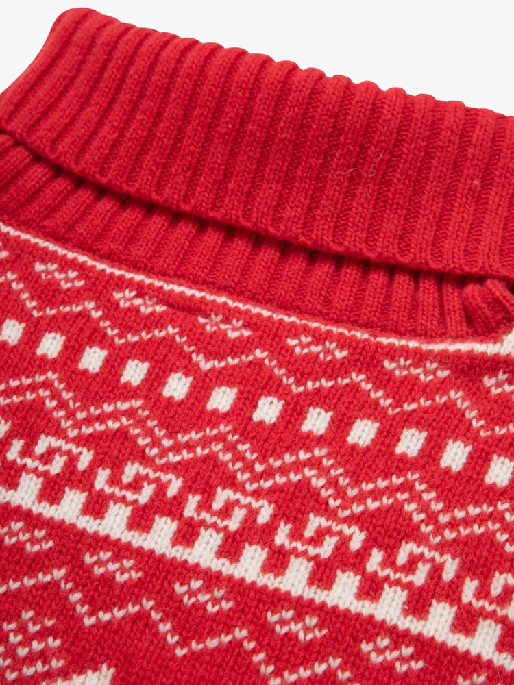 The Little Tailor Snowflake Chunky Knit Slouch Christmas Jumper - Image 5 of 5