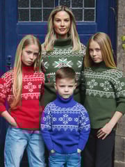 The Little Tailor Snowflake Chunky Knit Slouch Christmas Jumper - Image 3 of 7