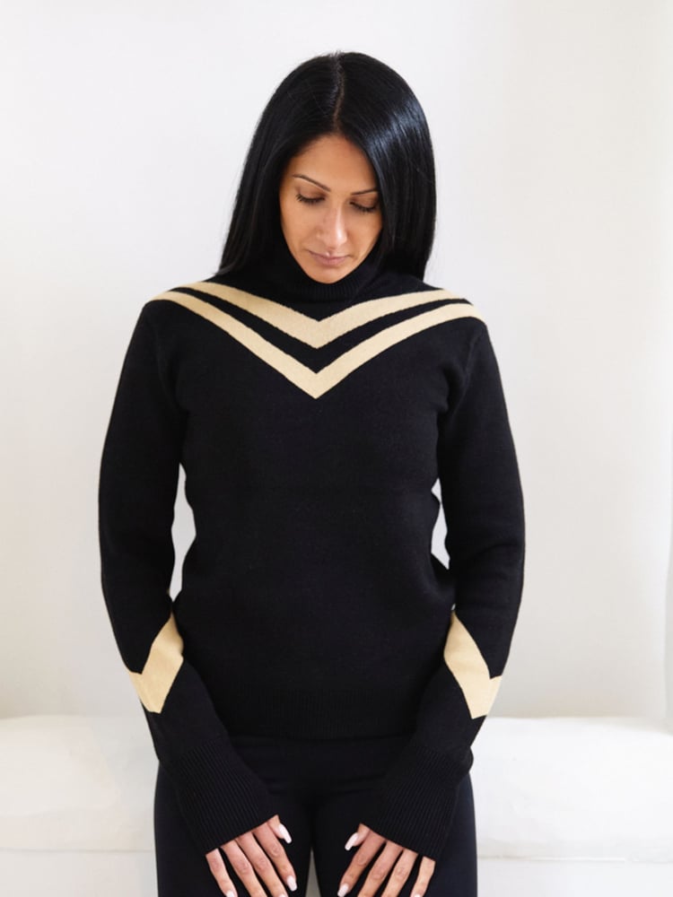 The Little Tailor Slim Fit Retro Sport Christmas Jumper - Image 1 of 6