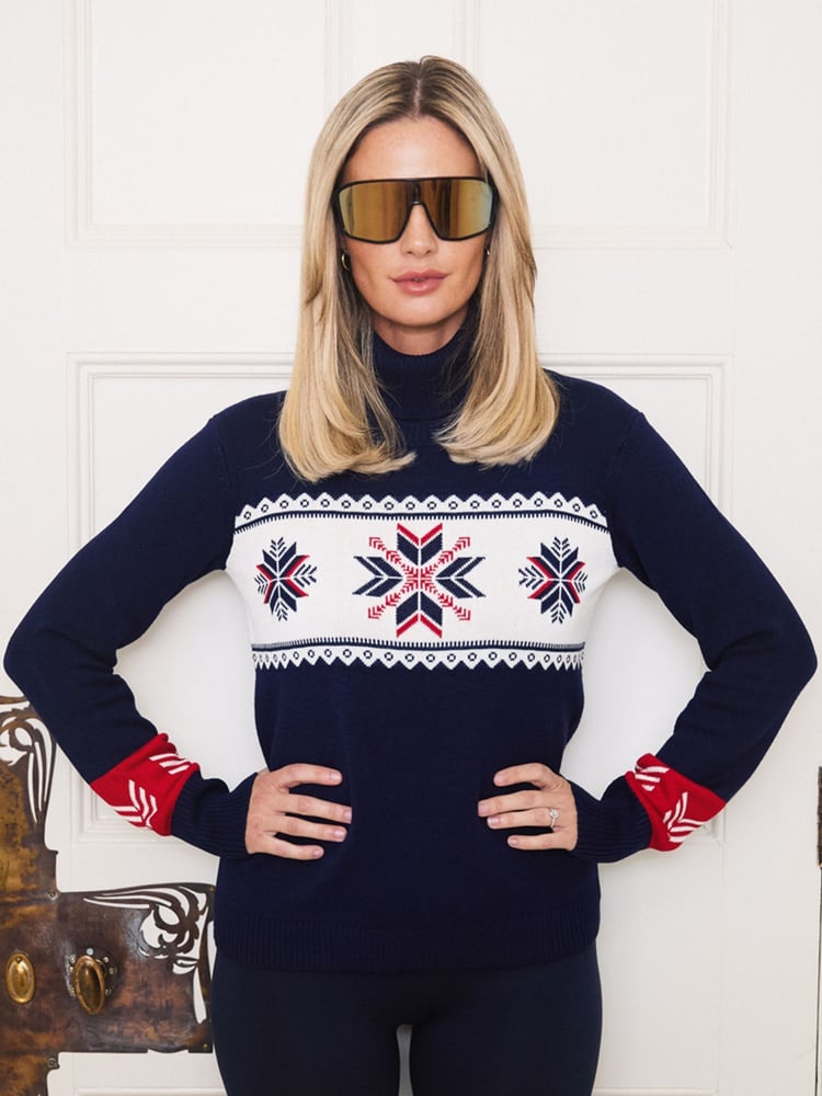 The Little Tailor Snowflake Slim Fit Christmas Jumper - Image 2 of 7