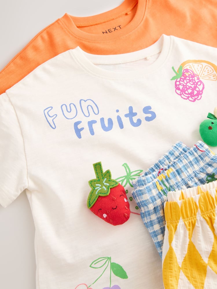 Orange Fruits 100% Cotton Top and Trousers Set 2 Pack (3mths-7yrs) - Image 7 of 7 Orange Fruits 100% Cotton Top and Trousers Set 2 Pack (3mths-7yrs) - Image 7 of 7