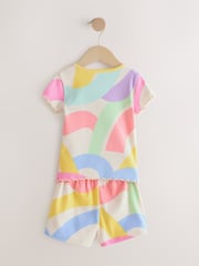 Rainbow Ribbed Top and Short Set 2 Pack (3mths-7yrs) - Image 6 of 8