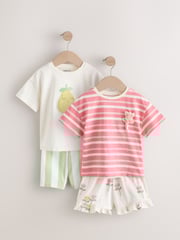 Pink Short Set 2 Pack (3mths-7yrs) - Image 1 of 8